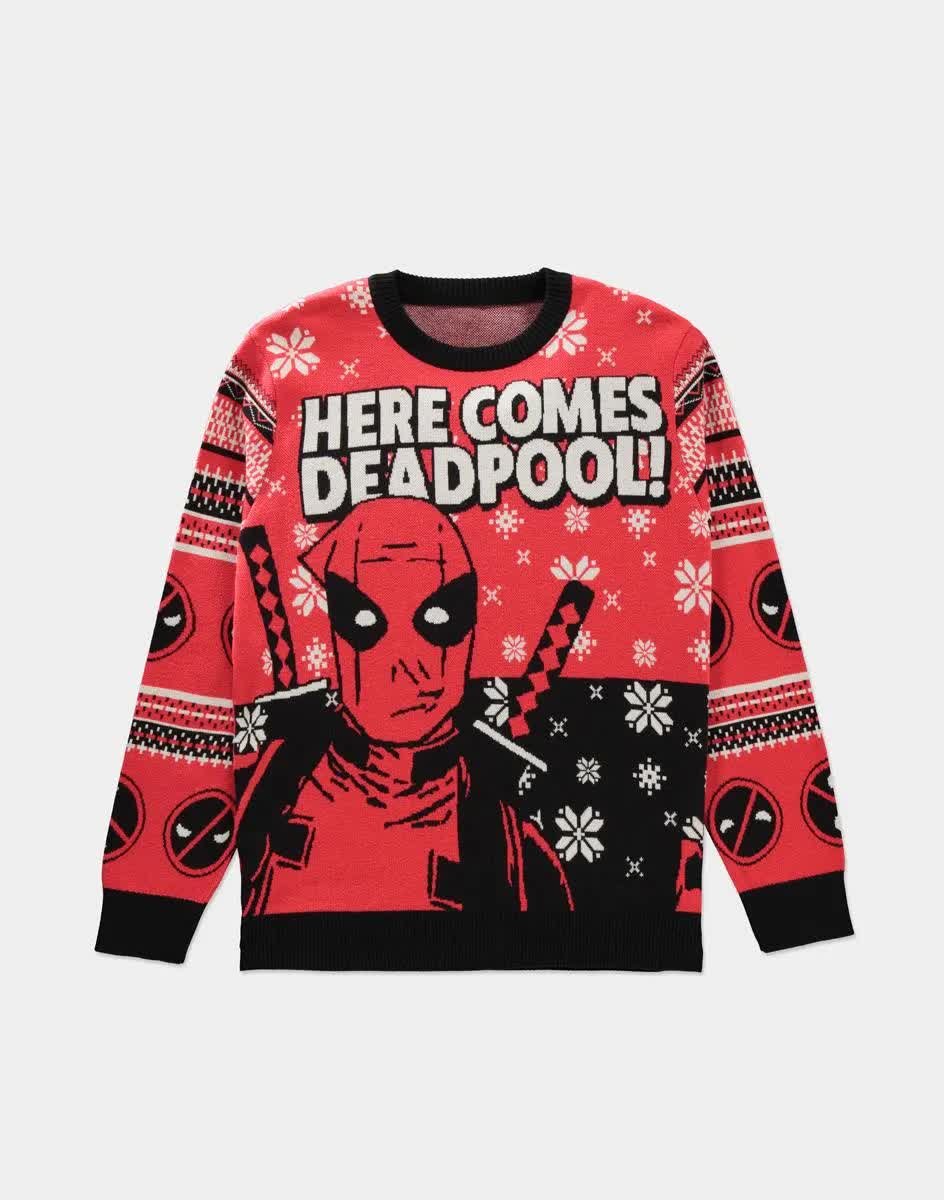 sweter świąteczny MARVEL - DEADPOOL-XL