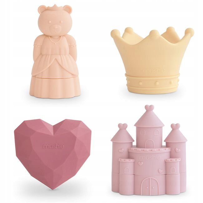 ZESTAW SILIKONOWYCH ZABAWEK DO KĄPIELI 4 szt MUSHIE PRINCESS