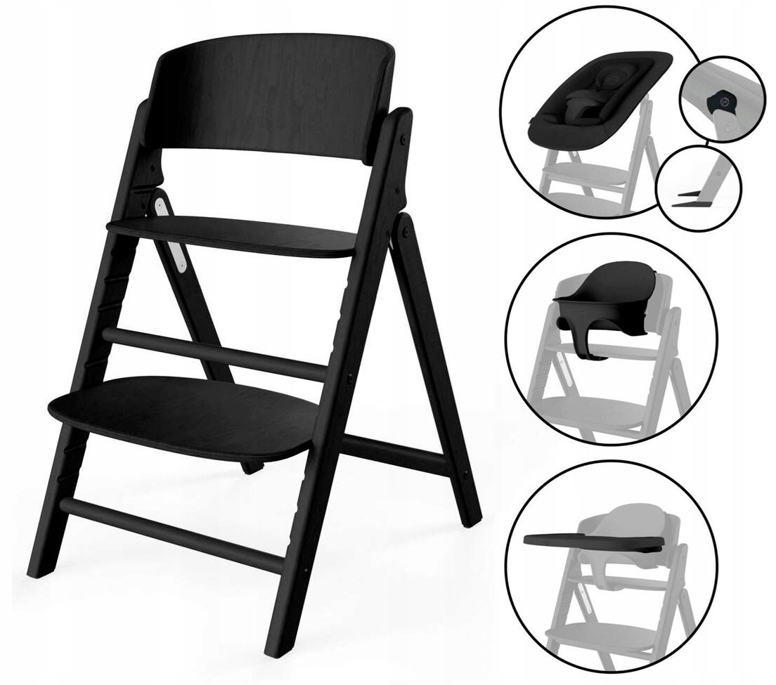 Cybex Click & Fold 4-in-1 krzesełko do karmienia / Stunning Black