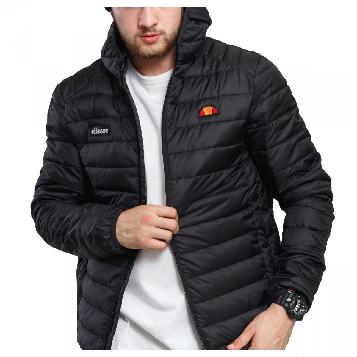 Ellesse Kurtka Męska Z Kapturem Lombardy Padded Jacket Czarna Shs01115001 Xl