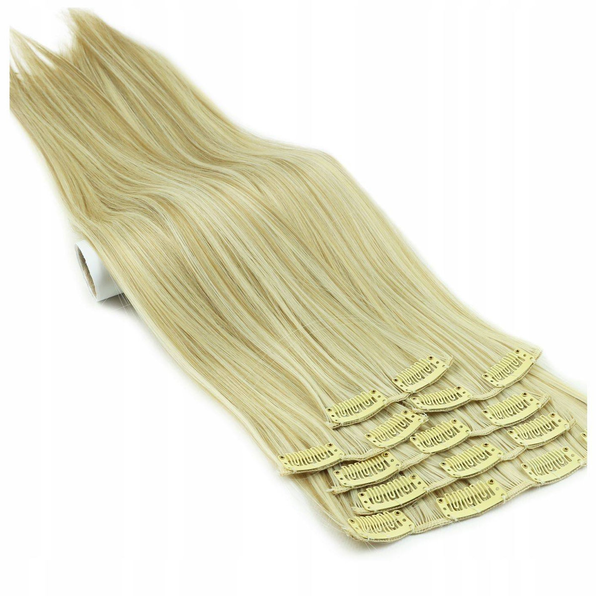 Doczepiane włosy clip-in jak naturalne 60cm 6 taśm