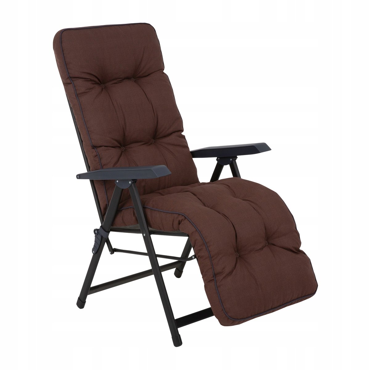 460299 Fotel ogrodowy z podnóżkiem Lena Plus Black Edition H047-04PB PATIO