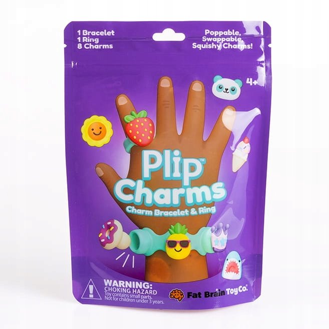 Biżuteria dla dzieci Plip Charms ZESTAW bransoletka +pierścionek +8 charmsy