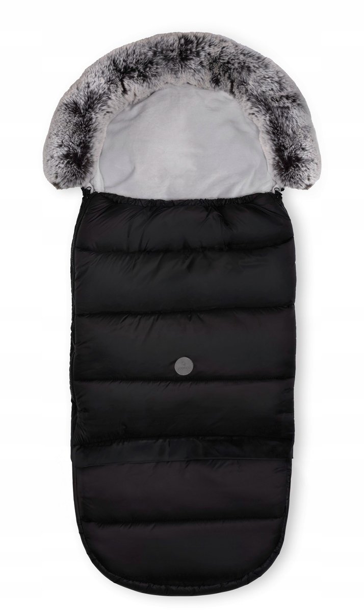 YOONCO CIEPŁY ZIMOWY ŚPIWOREK DO WÓZKA SPACERÓWKI REGULOWANA DŁUGOŚĆ CZARNY