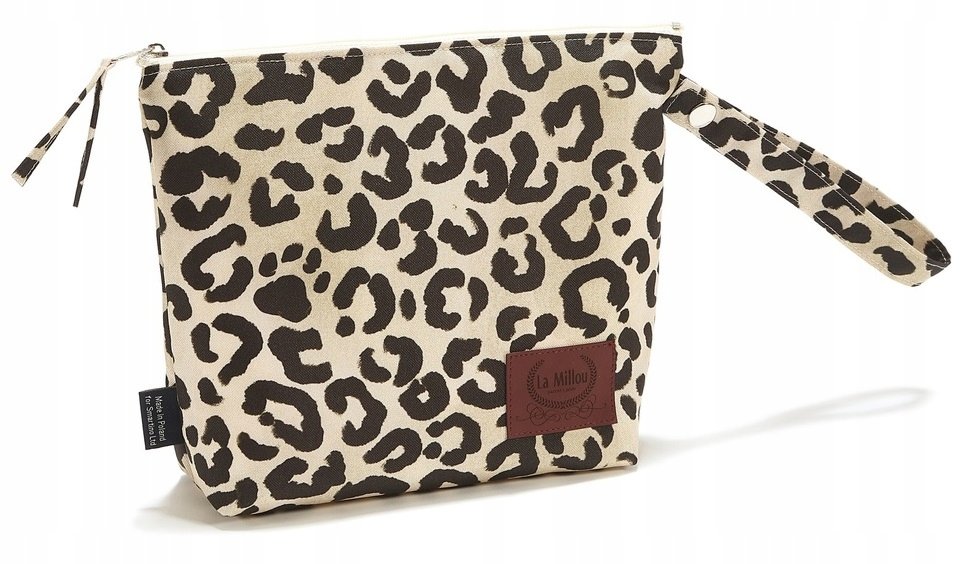 La Millou kosmetyczka wodoodporna roz. S szaszetka / Leopard Cream