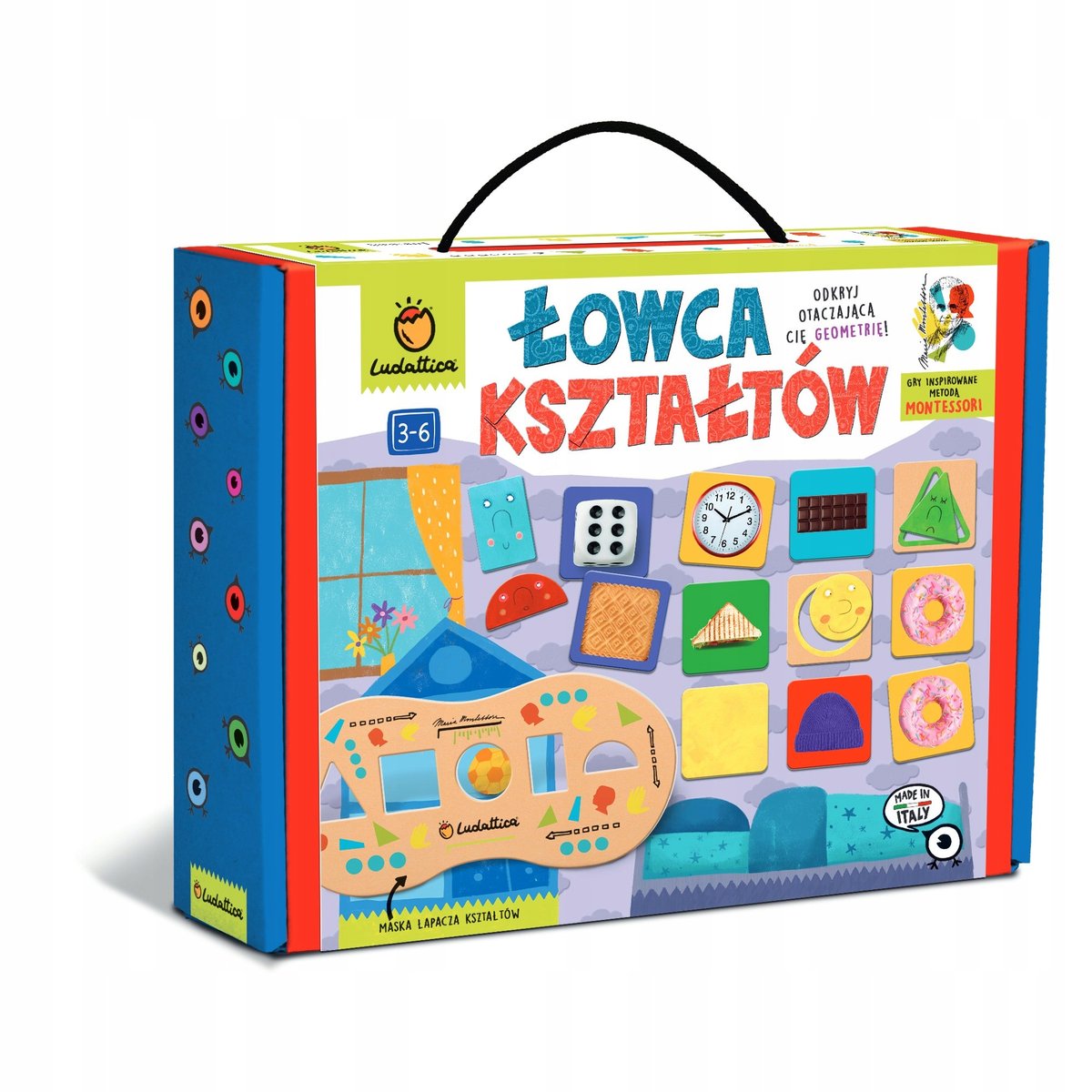 Ludattica WALIZECZKA edukacyjna Montessori – ŁOWCA KSZTAŁTÓW