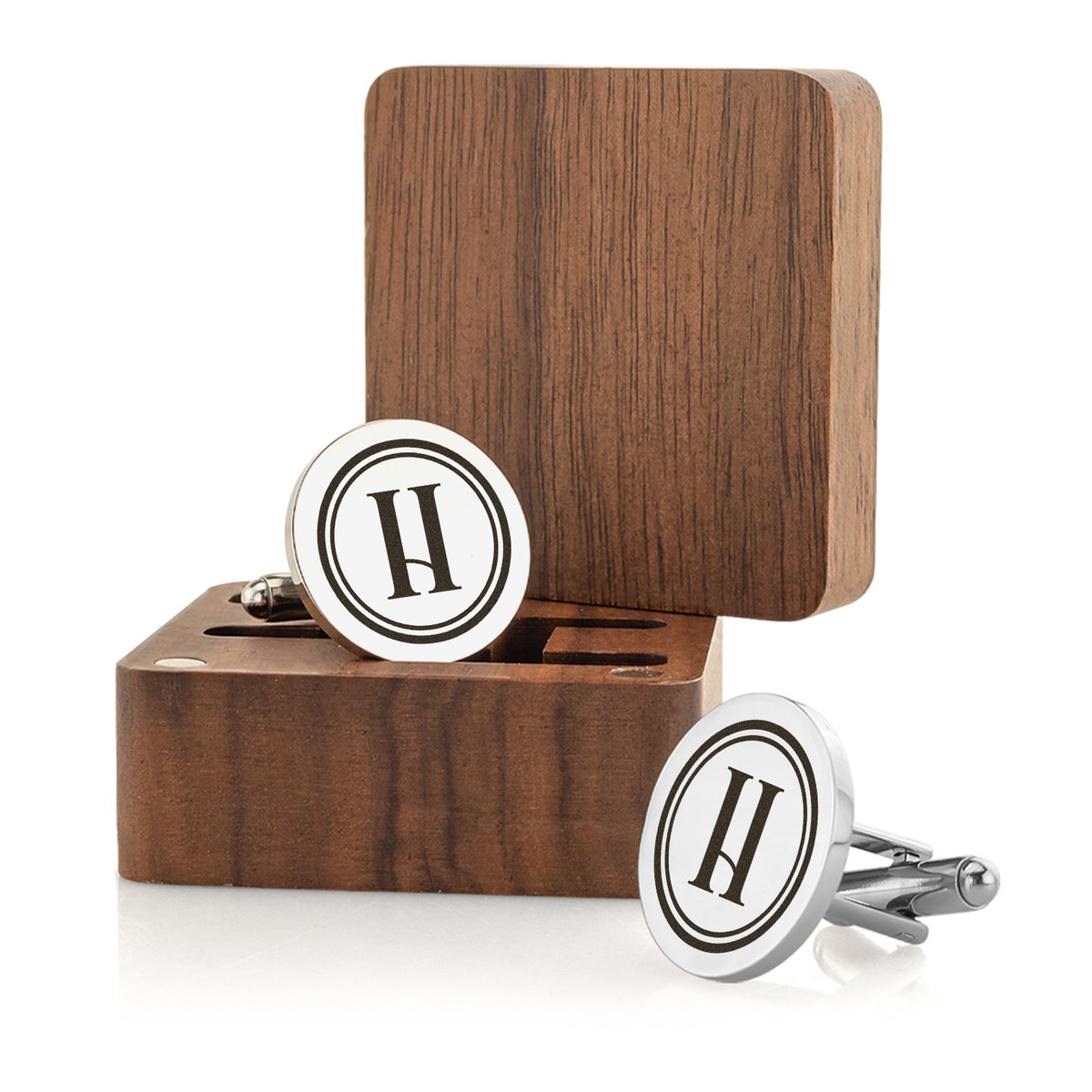 Spinki do Mankietów Koszuli Stalowe z Grawerem Prezent dla Faceta Męża Taty