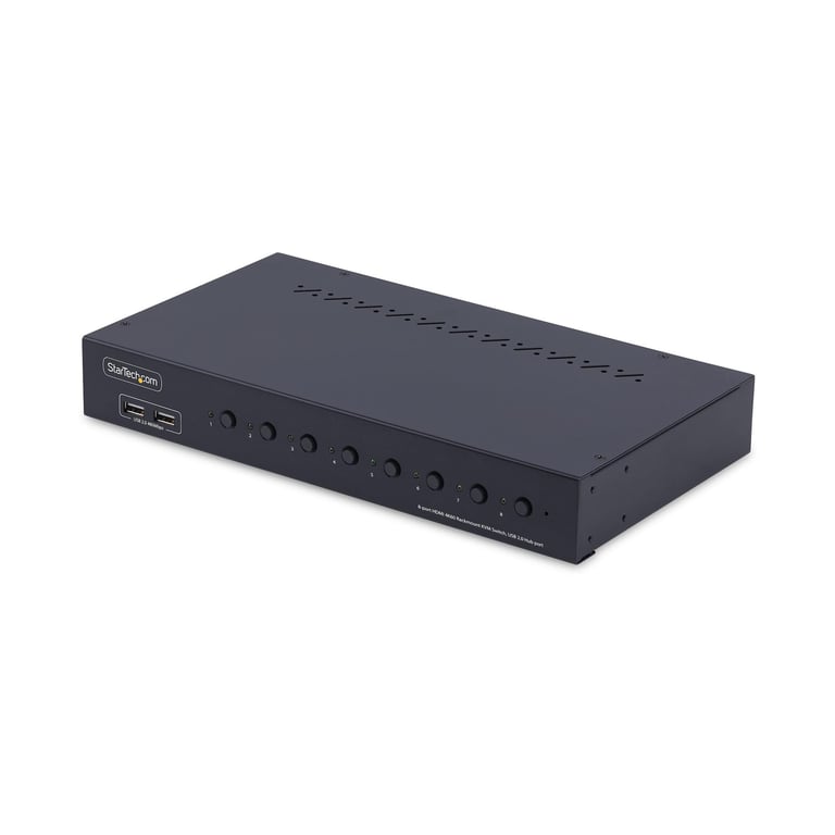 StarTech R8AH202-KVM-SWITCH przełącznik KVM Możliwości montowania w stelażu Czarny R8AH202-KVM-SWITCH