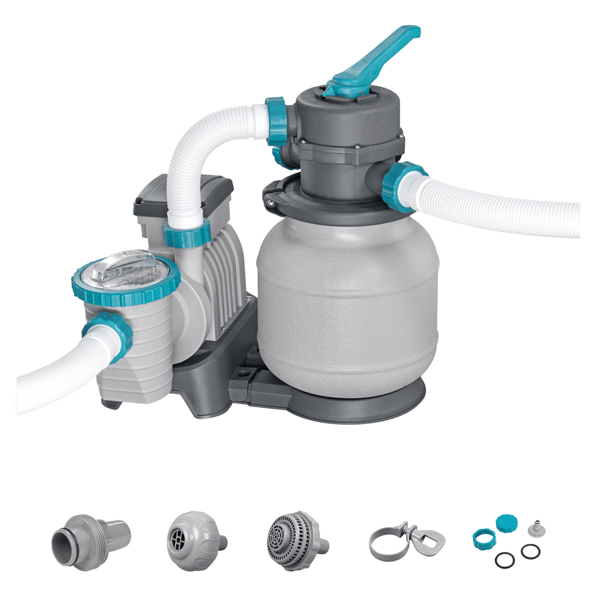 Bestway 58497 flowclear Sand filter Split 5.678 L/H, 220  240 V ~/HZ, 230 W, TÜV/CE H, multicolor