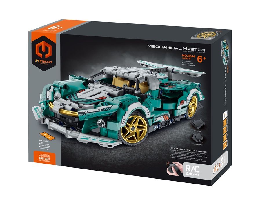 Rc super auto turkus 450 elementów - klocki