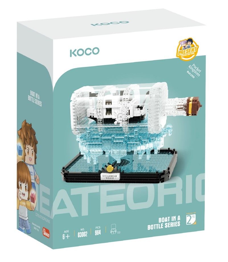 Koco klocki statek w butelce 964 elementy - klocki
