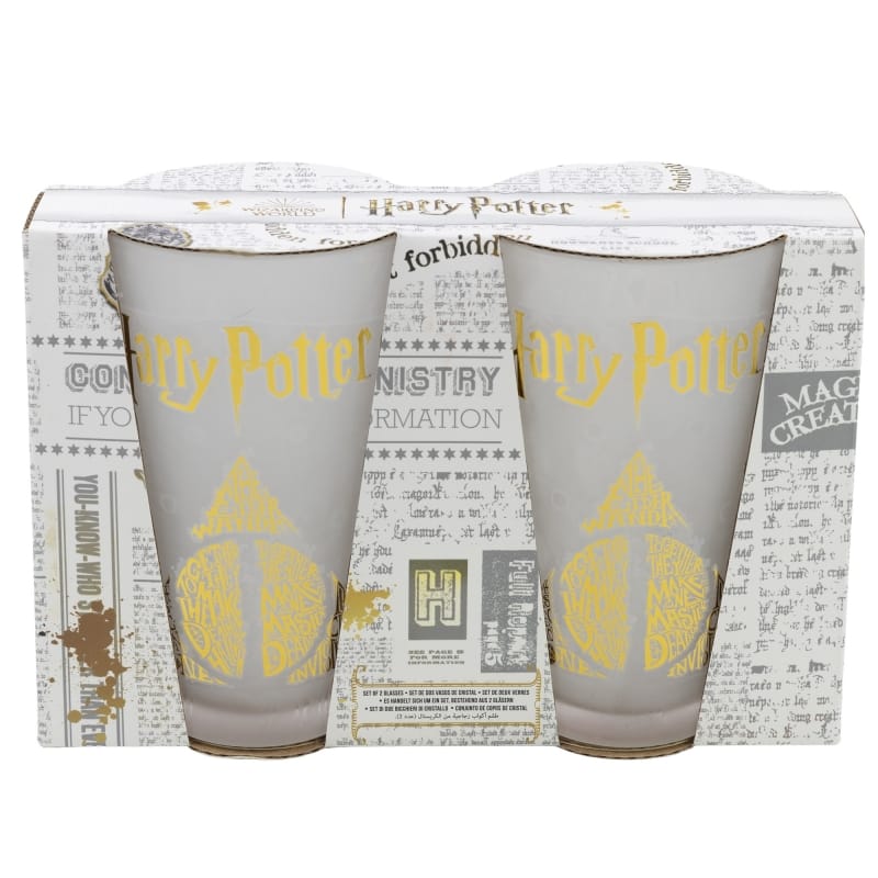 Harry Potter - Zestaw dwóch szklanek w ozdobnym pudełku z kolekcji Golden Magic 490 ml