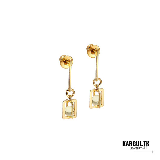 Kolczyki pozłacane Fi4 No 1.3