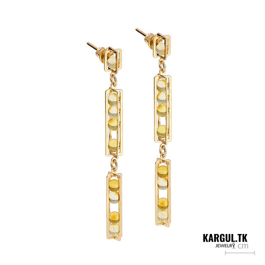 Kolczyki pozłacane Fi4 No 1.4