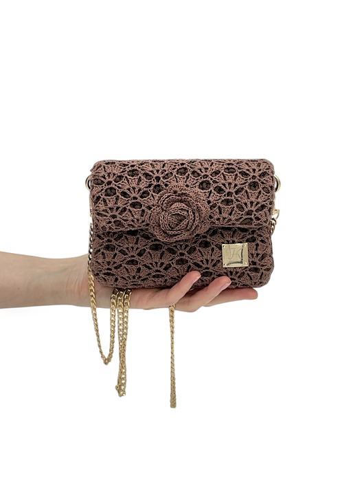 Torebka wieczorowa mini - brązowa