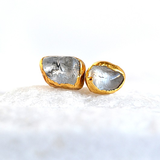 Kolczyki Sztyfty Kryształ Górski