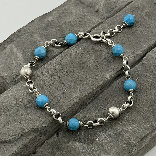 Turkus niebieski - bransoletka