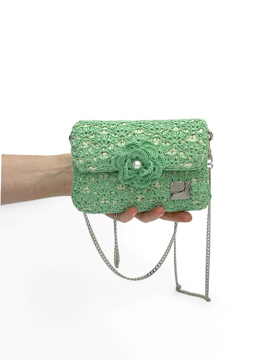 Torebka wieczorowa mini - pistacja