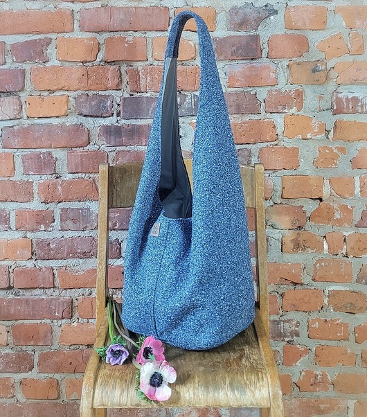 Boogi Bag niebieska torba hobo w stylu boho