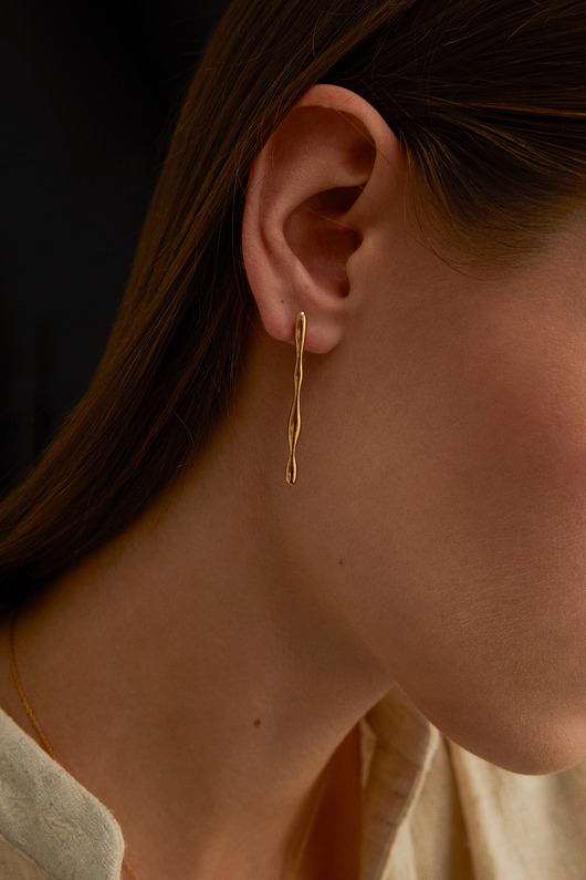 Kolczyki pozłacane Vota symetryczne długie