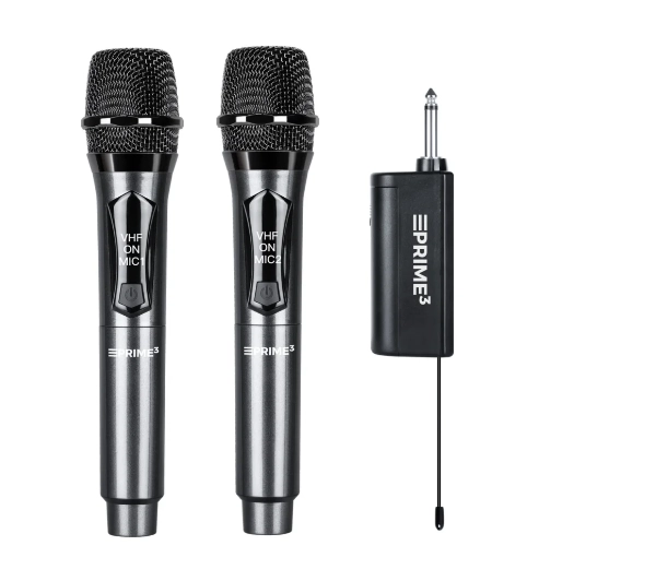 Prime3 AWM22DB Bezprzewodowy VHF Karaoke 2szt. Czarny