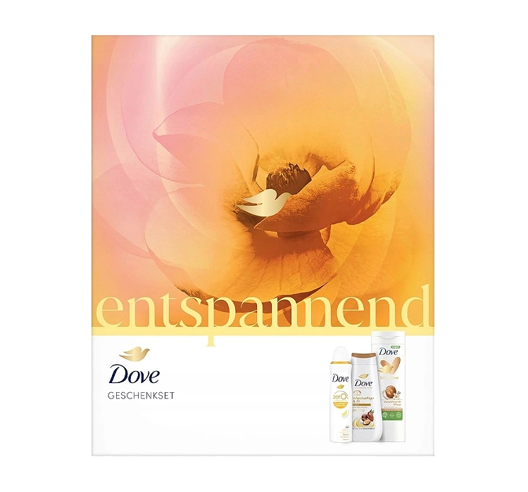 Dove zestaw żel pod prysznic 225 ml + balsam do ciała 400 ml + dezodorant spray 150 ml