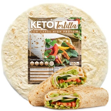 Tortilla Keto Wrap Dieta keto bez cukru białkowa proteinowa Low Carb
