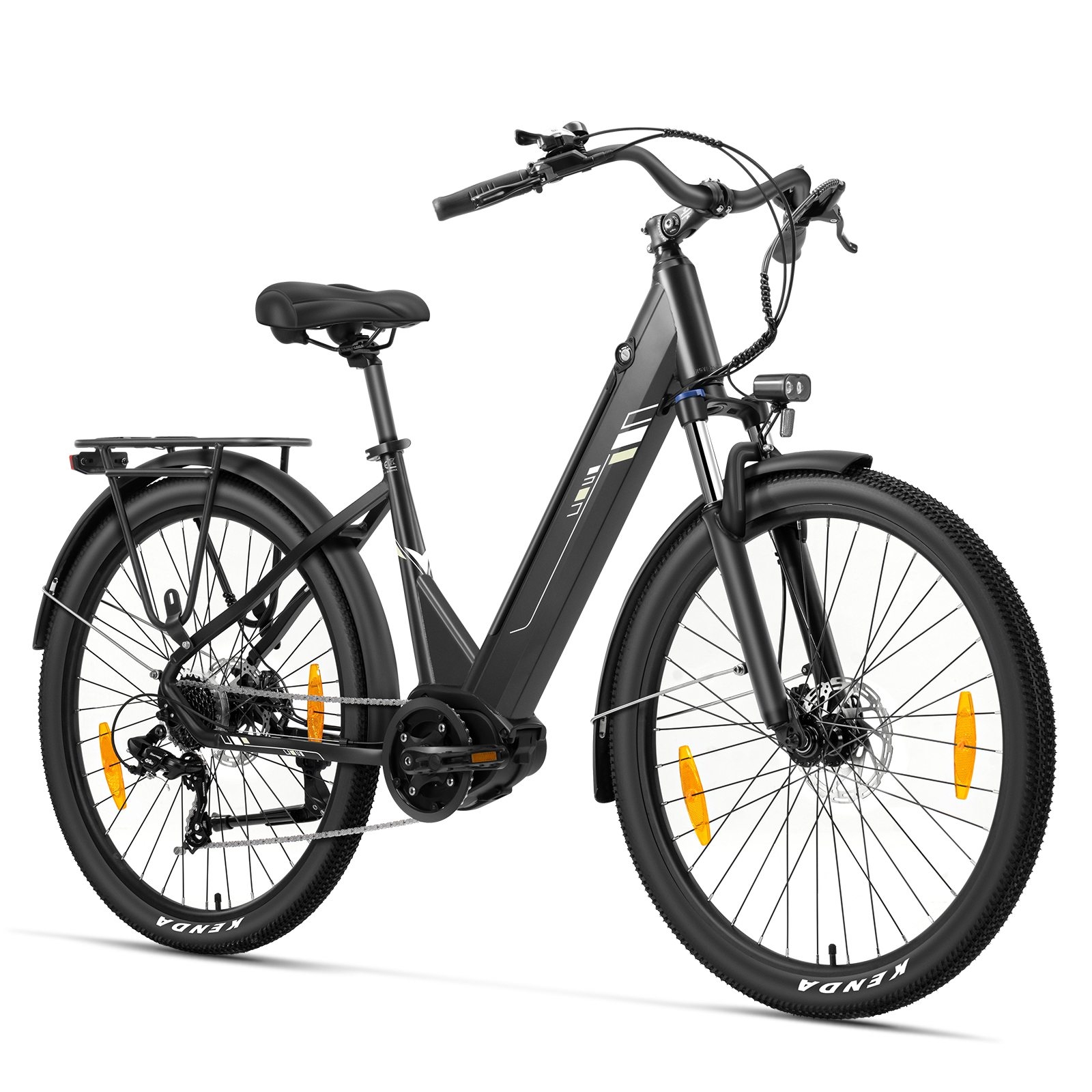 Rower elektryczny z silnikiem napędu środkowego Touroll Urbano 3 250W, bateria 36V 13AH, opony 27,5*2,1 Cali, zasięg 120km