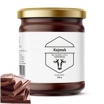 Krem Mleczny Kajmak Czekoladowy Bez Dodatku Cukru 260G Polder