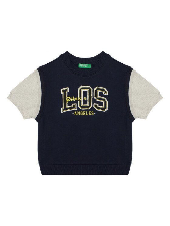 United Colors Of Benetton Sweter 3BC1G10IN Granatowy Regular Fit