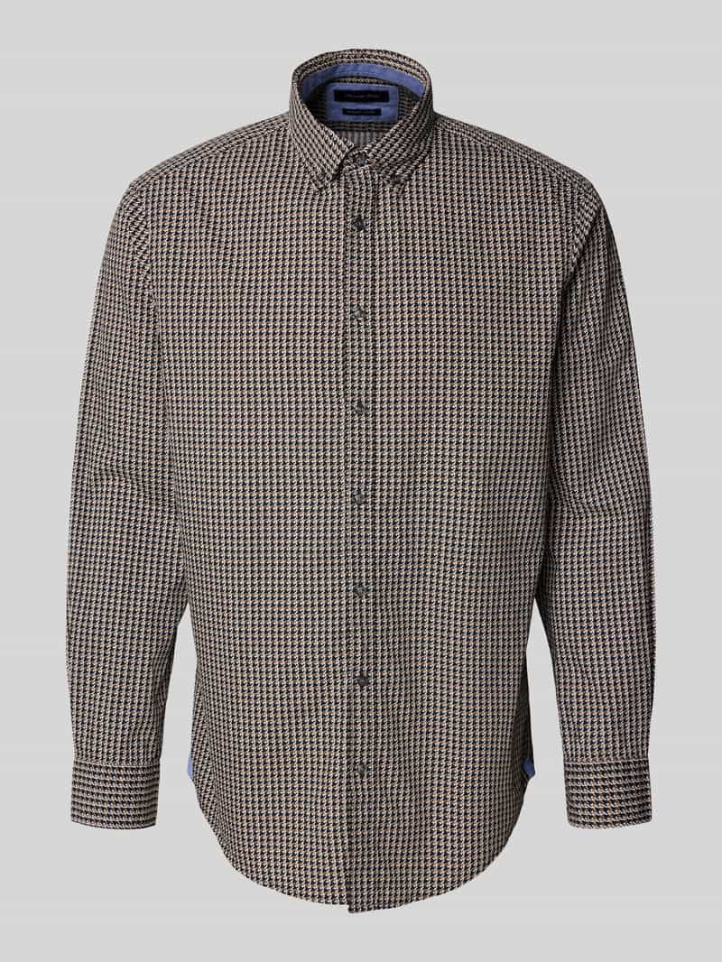 Koszula casualowa o kroju regular fit z kołnierzykiem typu button down
