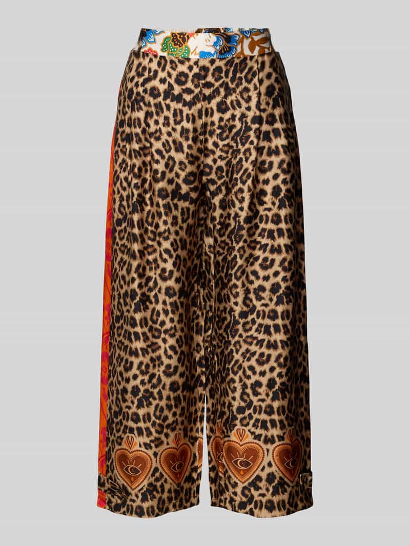 Spodnie materiałowe z wiskozy z elastycznym pasem