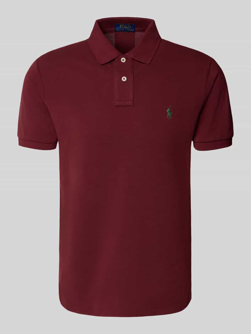 Koszulka polo o kroju custom slim fit z wyhaftowanym logo