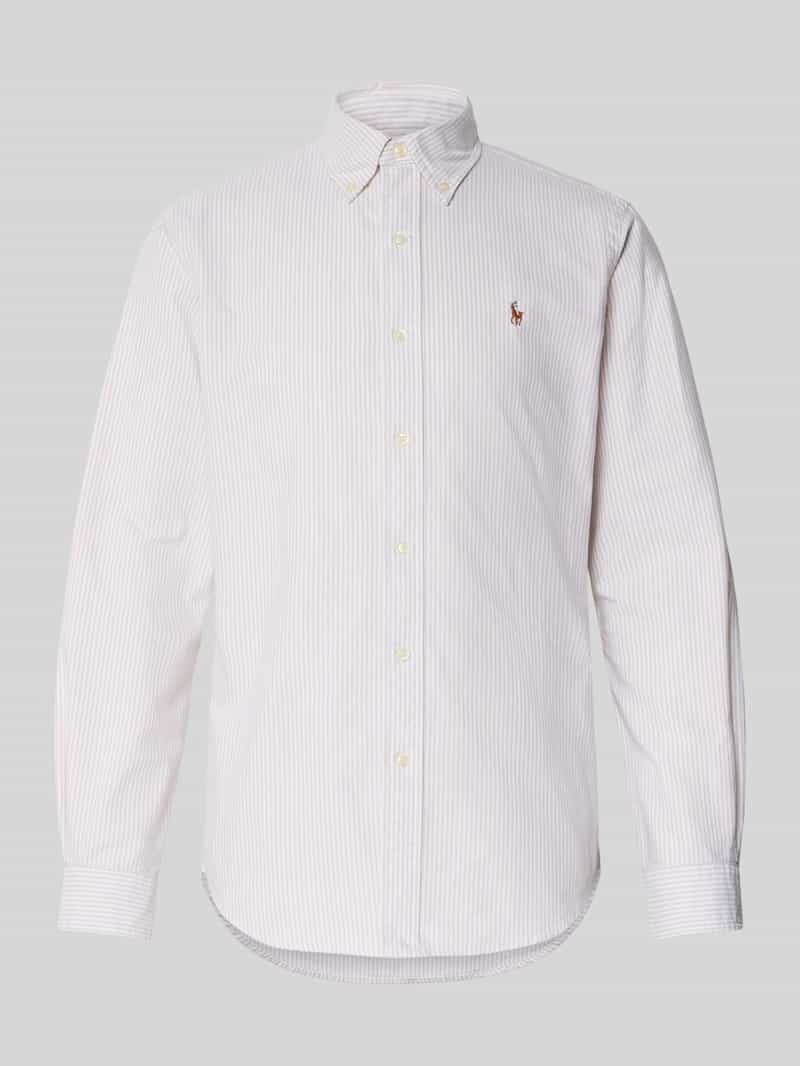 Koszula casualowa o kroju custom fit z kołnierzykiem typu button down