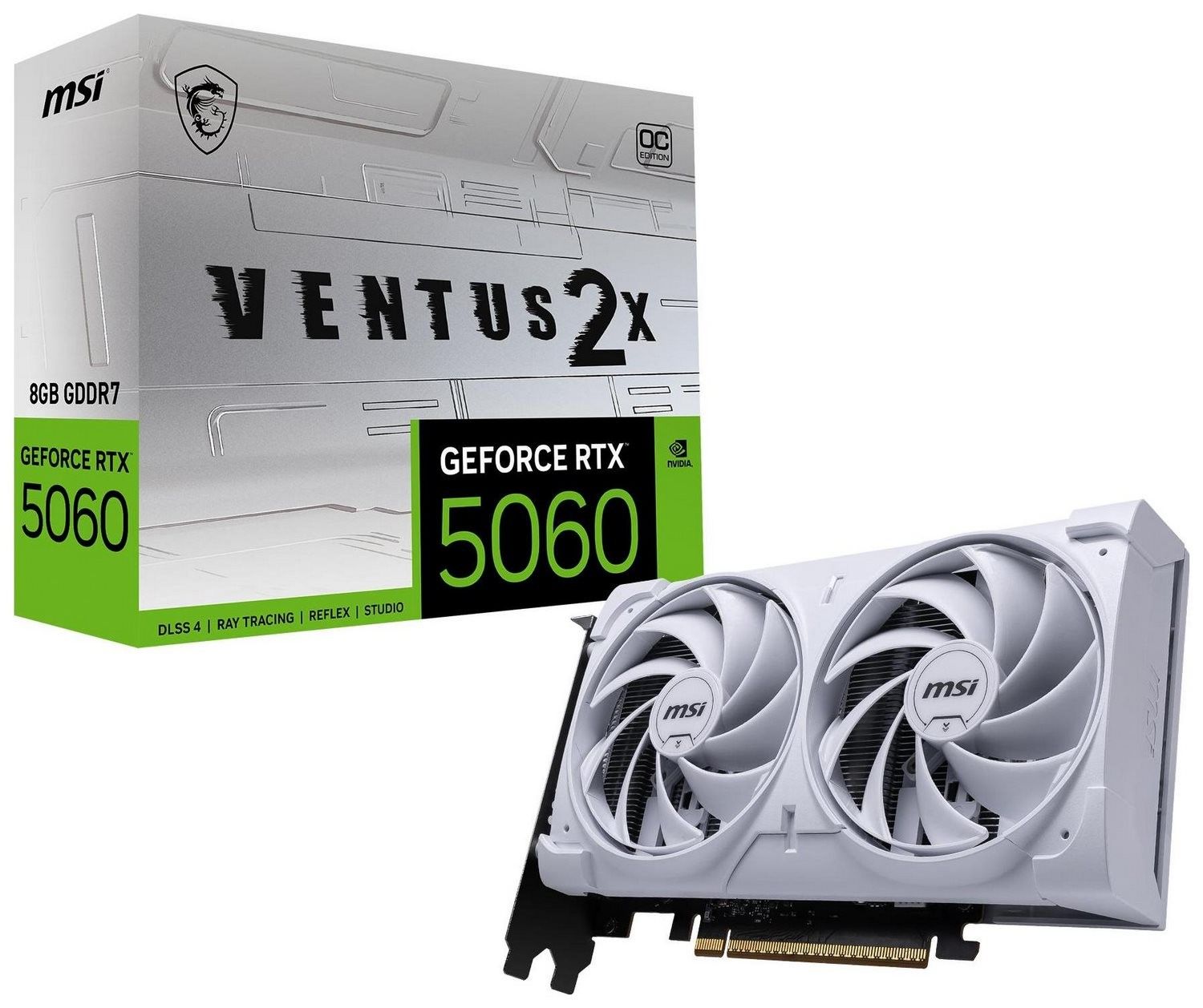 MSI GeForce RTX 5060 8GB VENTUS 2X OC WHITE DLSS 4