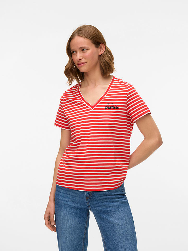 Vero Moda Koszulka w kolorze czerwonym