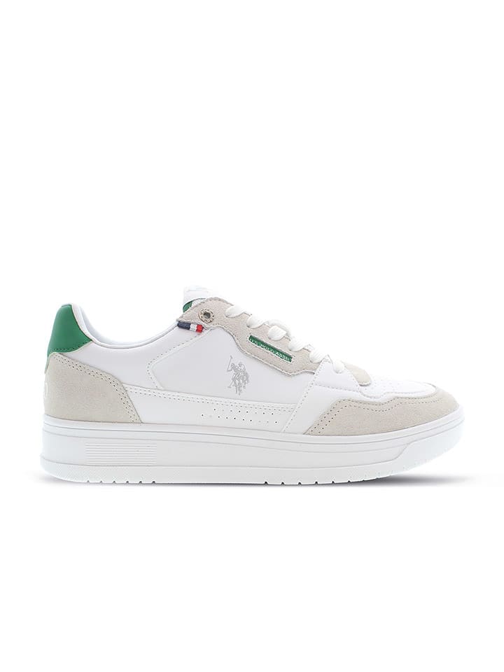 U.S. Polo Assn. Sneakersy w kolorze biało-beżowo-zielonym