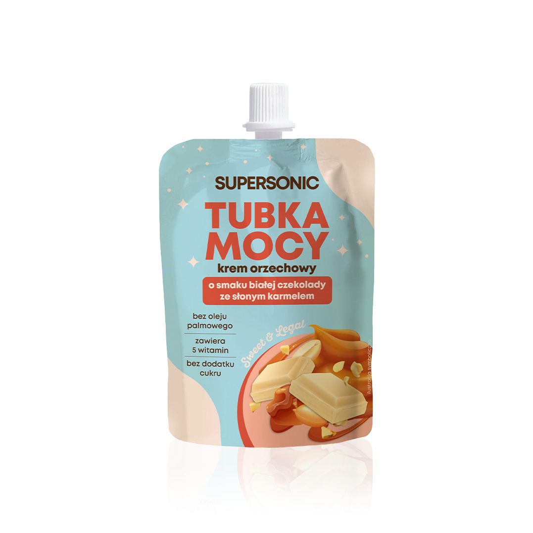 SUPERSONIC Orzechowa Tubka Mocy Biała czekolada i słony karmel