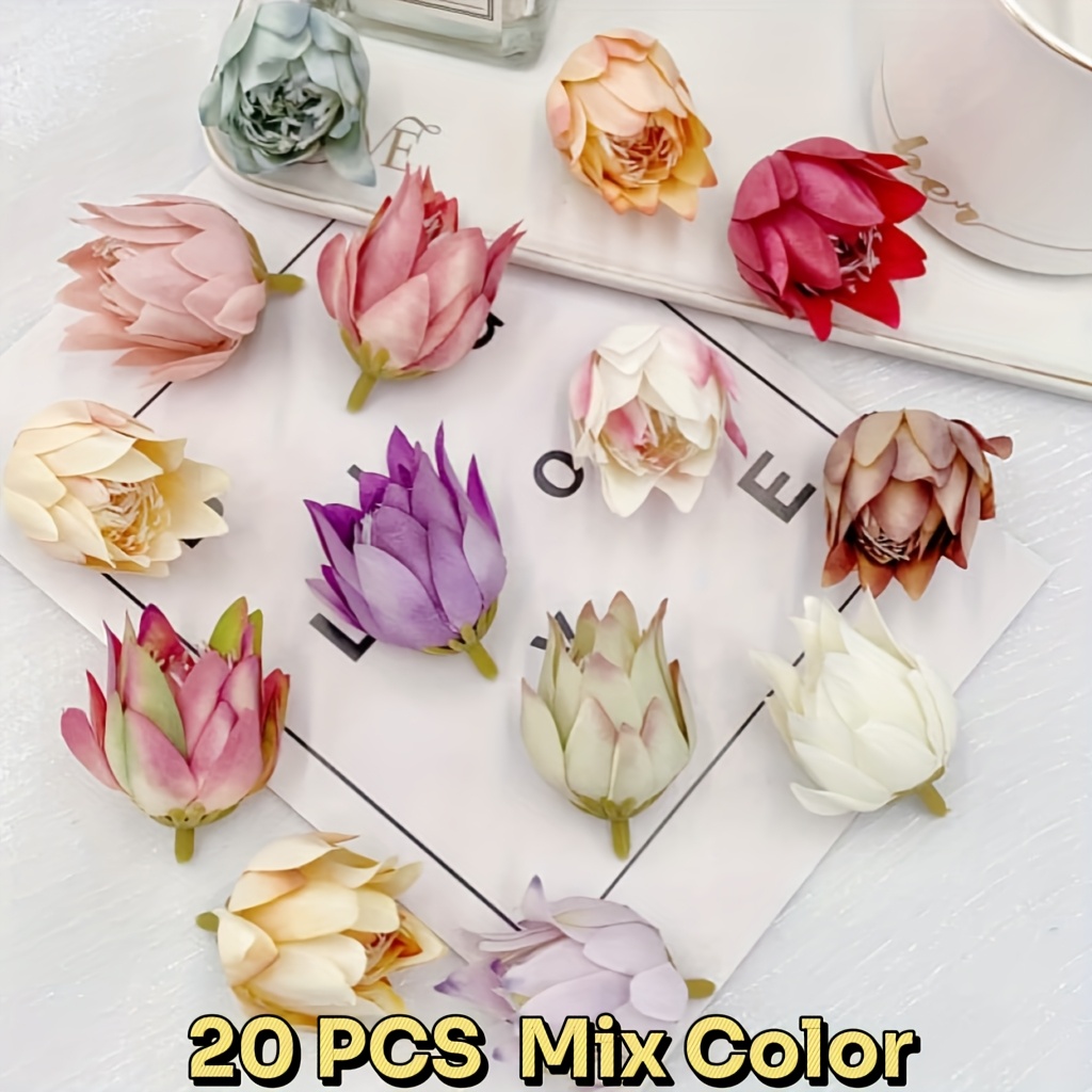 TEMU 20 szt. Sztuczne Główki Róż do Dekoracji Ścian na Wesele, Bułatka DIY, Dekoracje Domu i Ogrodu, Specjalna Okazja Walentynkowa