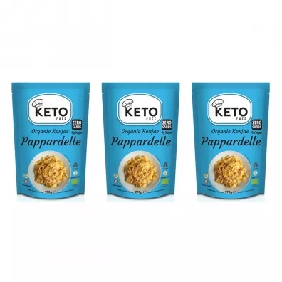 Better Than Foods Makaron keto konjac typu noodle pappardelle bezglutenowy Zestaw 3 x 270 g Bio