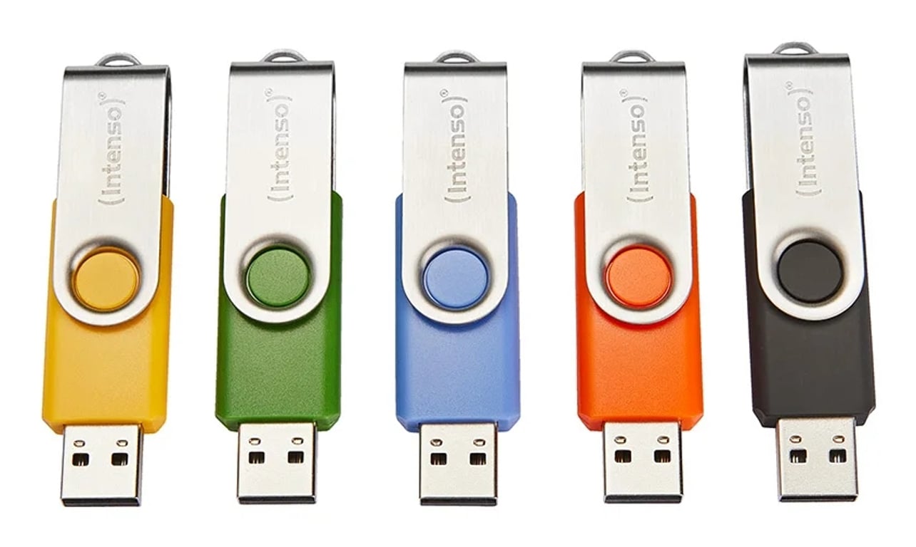 Intenso Basic Line pamięć USB 16 GB USB Typu-A 2.0 Czarny, Niebieski, Zielony, Pomarańczowy, Żółty