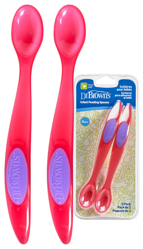 DR BROWN'S ŁYŻECZKI DO KARMIENIA ZESTAW 2szt. +4m