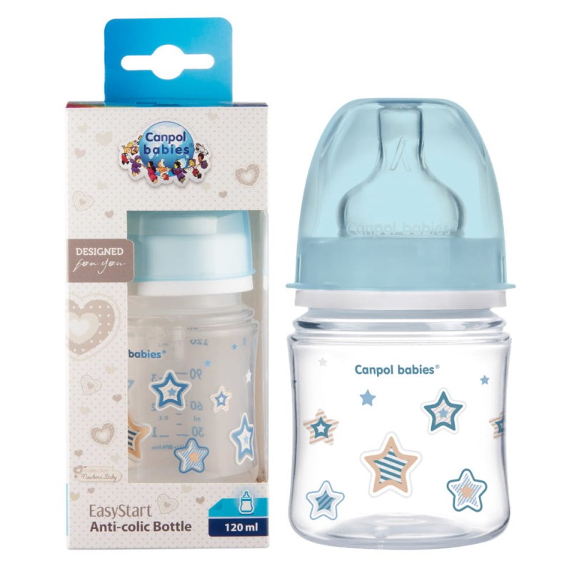 CANPOL BABIES BUTELKA SZEROKA 120ml EASY START +0m