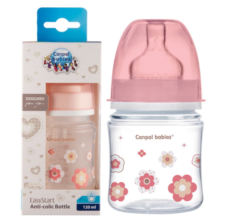 CANPOL BABIES BUTELKA SZEROKA 120ml EASY START +0m