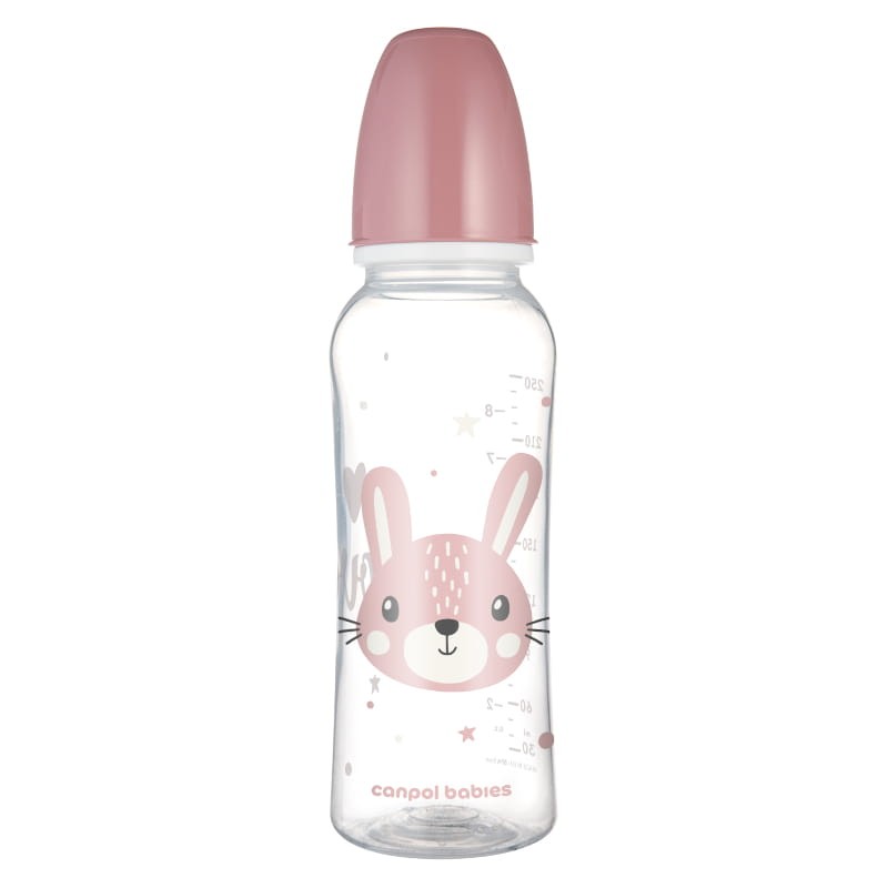Canpol Babies Butelka Wąska 250ml Cute Animals 12m+ Króliczek