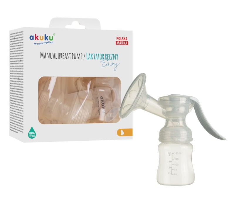 Akuku Wygodny Laktator Ręczny Easy Odciągacz A0306