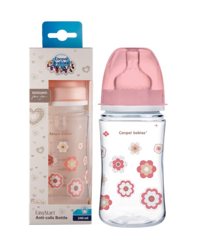 CANPOL BABIES BUTELKA SZEROKA 240ml EASY START +3m