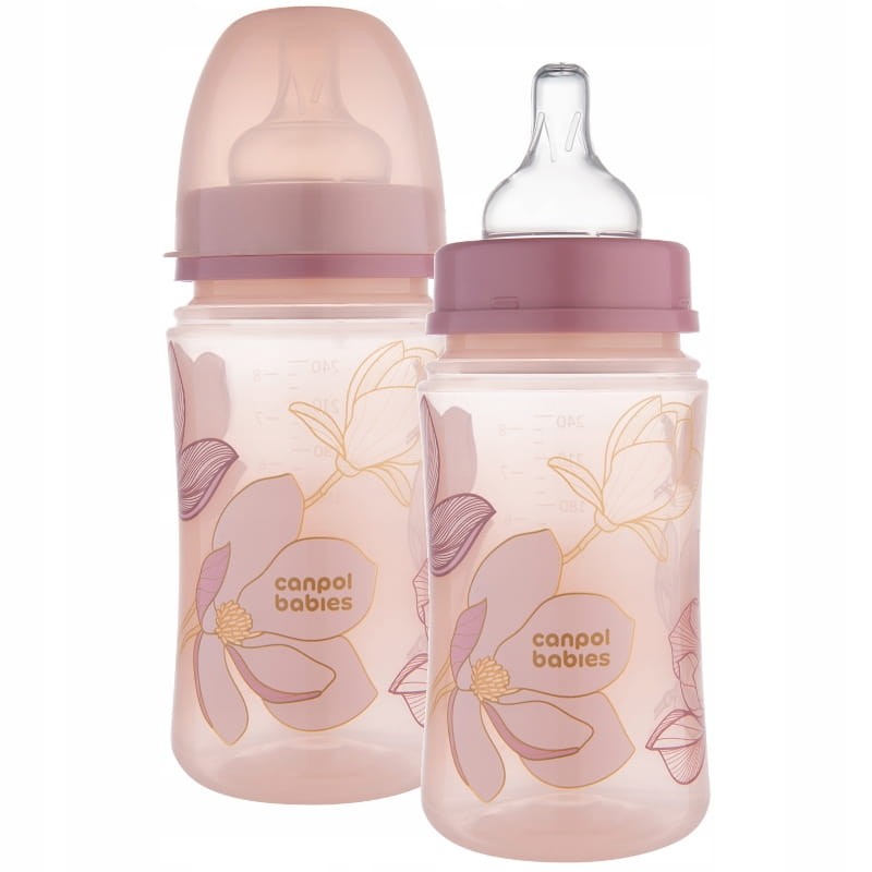 CANPOL BABIES BUTELKA ANTYKOLKOWA SZEROKA BEZ BPA 240ml EASY START +0m