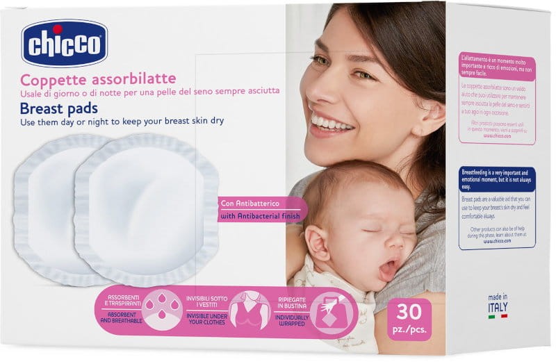 CHICCO WKŁADKI LAKTACYJNE ANTYBAKTERYJNE 30 szt