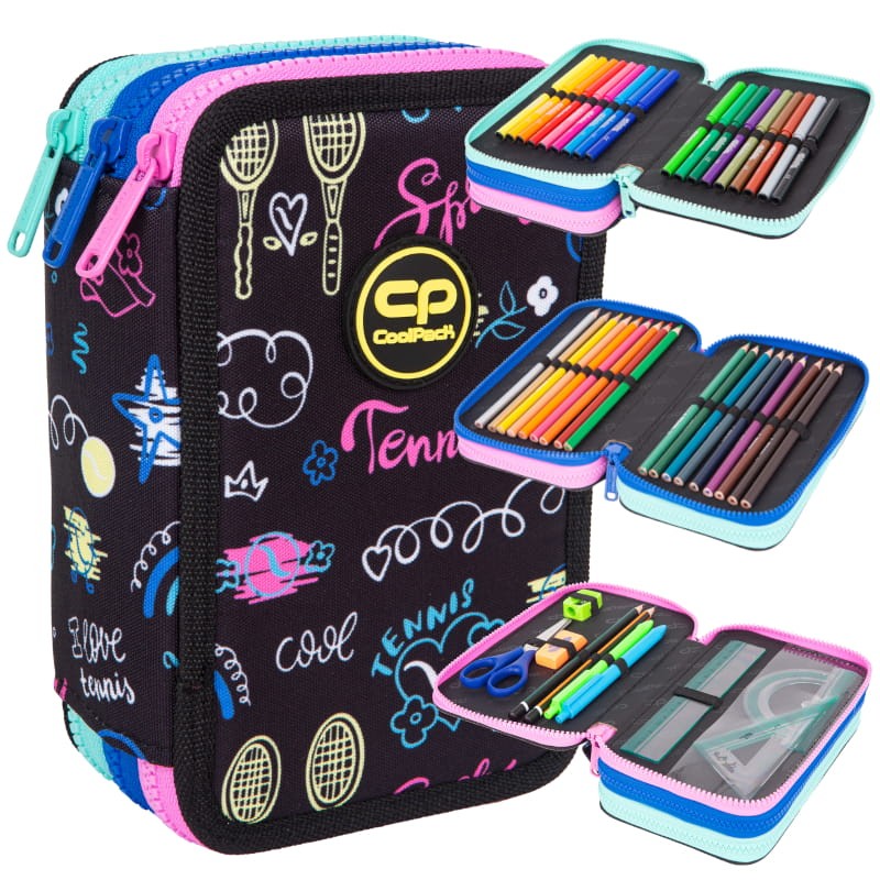 Coolpack Jumper 3 Piórnik Z Wyposażeniem 3-komorowy Tennis Star
